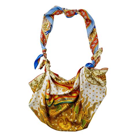 hermes white scarf bag|authentic Hermes scarf.